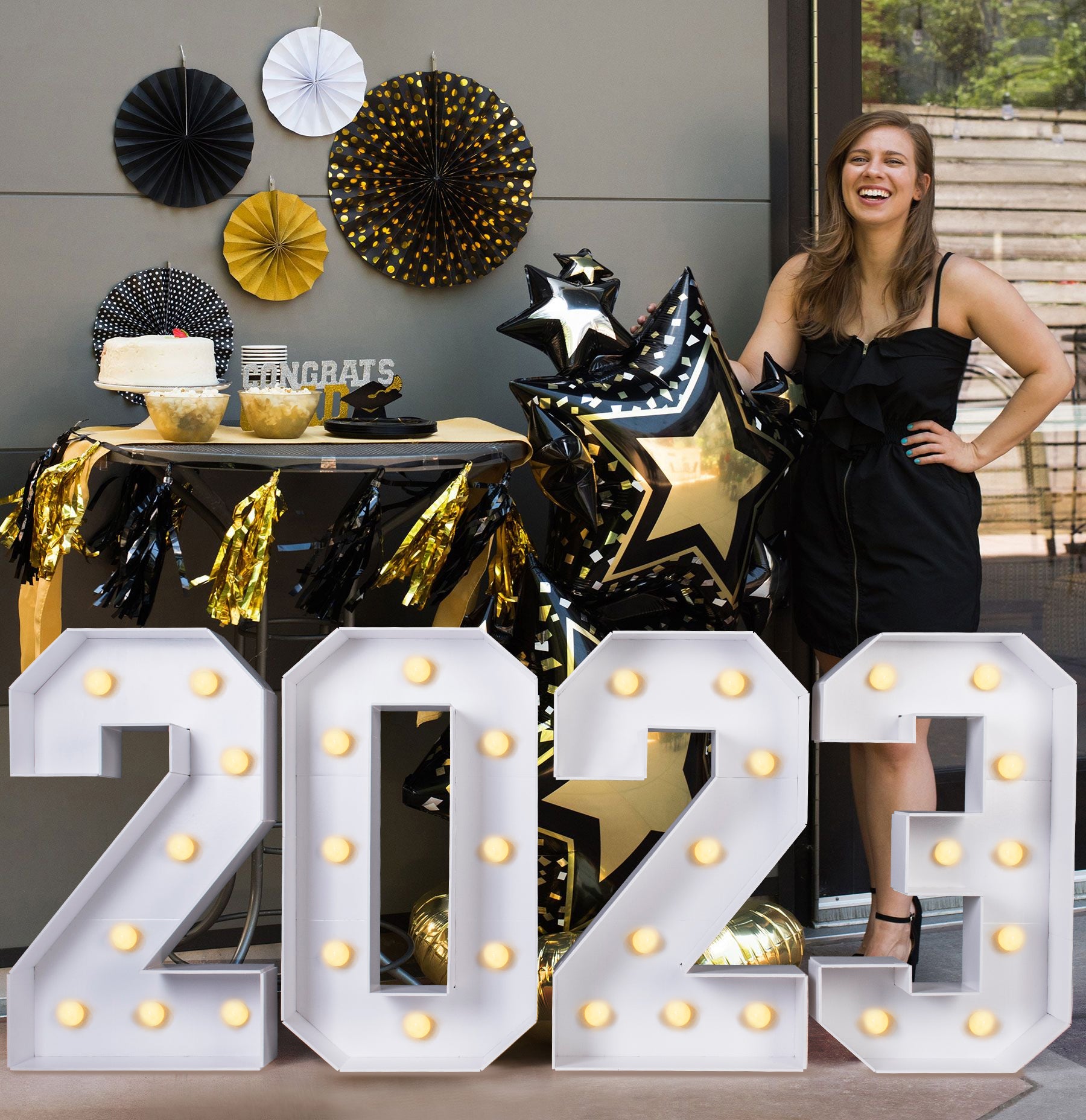 Graduation Party Decorations 2023, LED Marquee Light Up Letter “PROM 2023”  for Graduation Decorations, Class of 2024 Kindergarten Preschool High  School College Graduation Decorations Party Supplies 