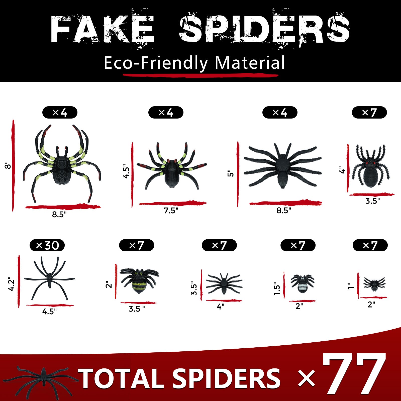 1000 sqft Spider Webs Halloween Decorations Bonus with 77 Fake Spiders, Super Stretch Cobwebs for Halloween Indoor and Outdoor Party Supplies